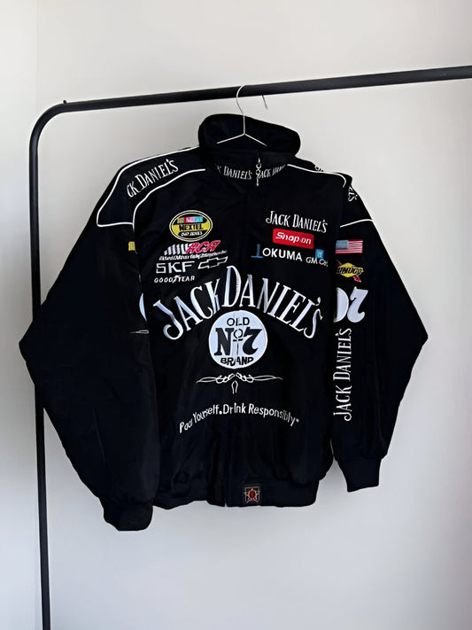 Jack Daniel's Racing Jacket – Black Embroidered Fabrizo Style