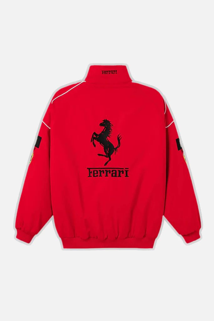 Vintage Ferrari Scuderia F1 Racing Track Jacket – Red Full Zip