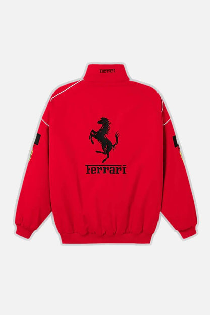 Vintage Ferrari Scuderia F1 Racing Track Jacket – Red Full Zip