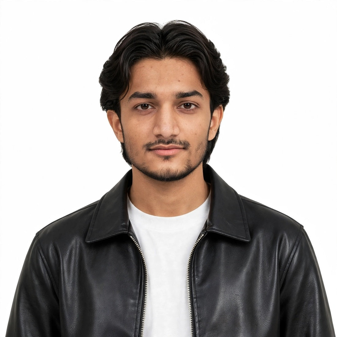 Black Faux Leather Jacket – Minimal Streetwear Coach Edition