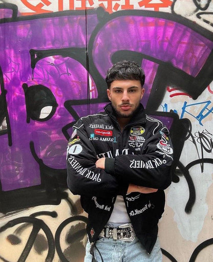 Jack Daniel's Racing Jacket – Black Embroidered Fabrizo Style