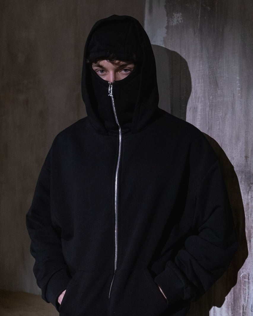 Full Face Zip-Up Balaclava Hoodie for Men