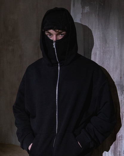 Full Face Zip-Up Balaclava Hoodie for Men