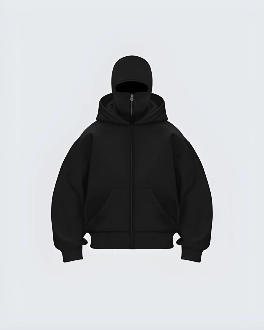 Full Face Zip-Up Balaclava Hoodie for Men