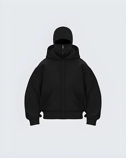 Full Face Zip-Up Balaclava Hoodie for Men