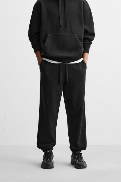 Black Track Pants - Premium Oversized Joggers for Men