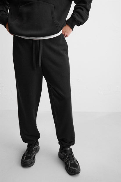 Black Track Pants - Premium Oversized Joggers for Men