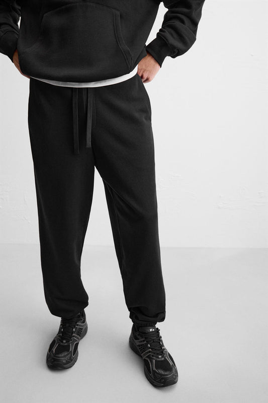Black Track Pants - Premium Oversized Joggers for Men