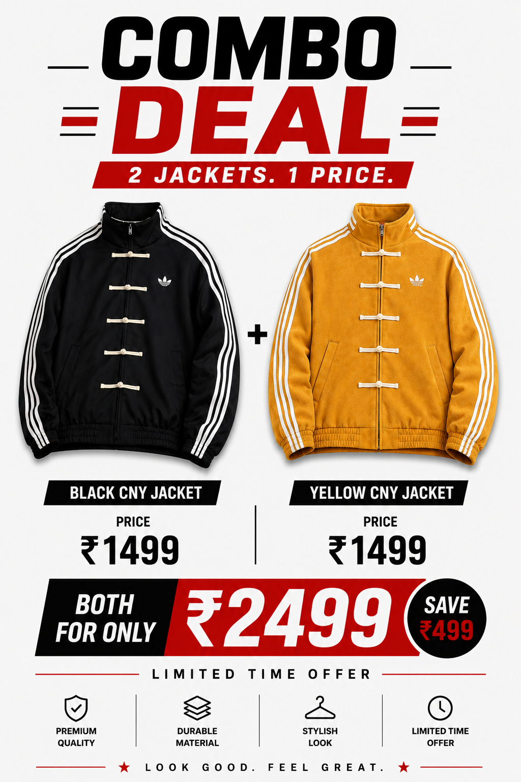 CNY Duo Pack – Black & Yellow Jacket Combo