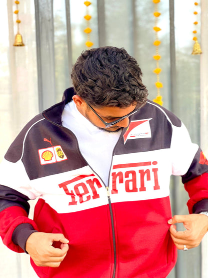 Printed Trio Color Ferrari Racing Jacket