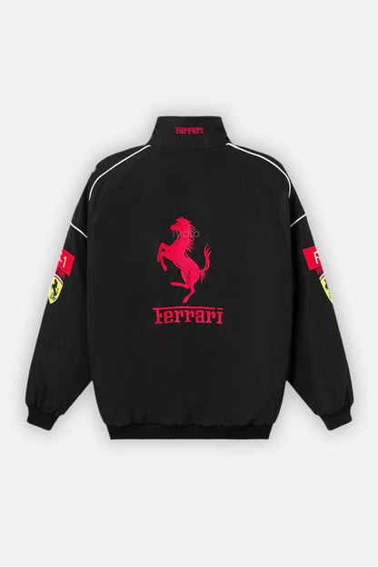 Ferrari Black F1 Racing Jacket
