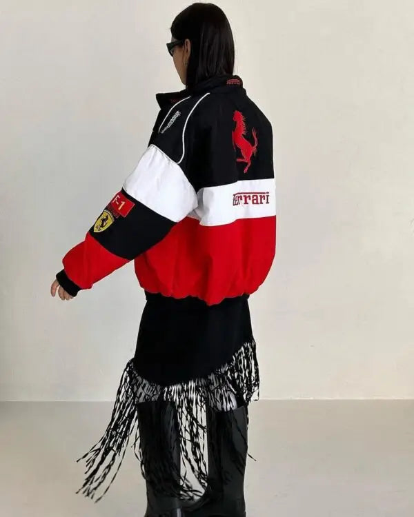 Red Ferrari F1 Racing Jacket