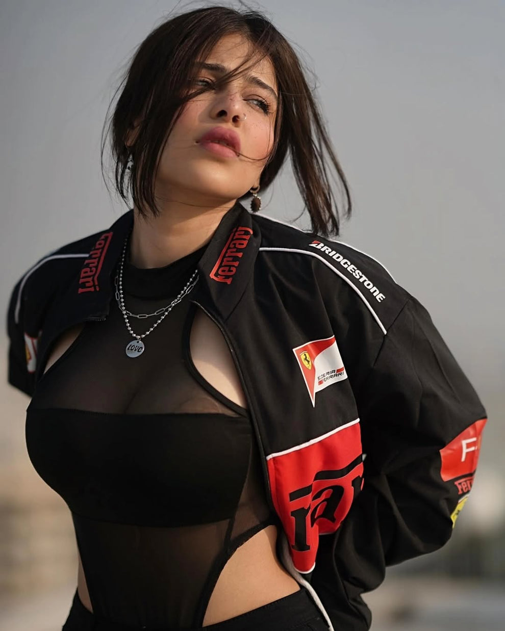 Ferrari Black F1 Racing Jacket