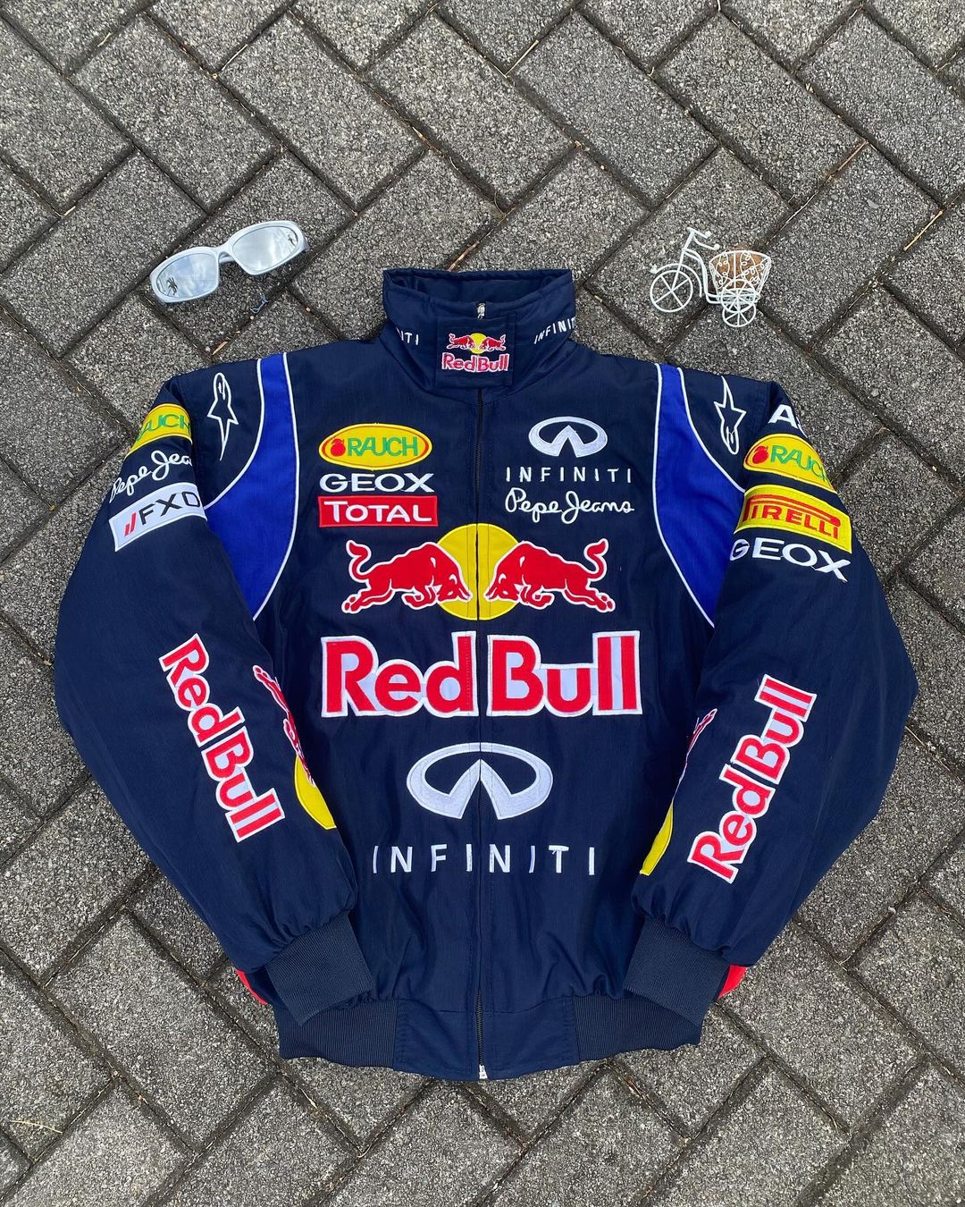 Red Bull Racing Embroidered Parachute Puffer Jacket