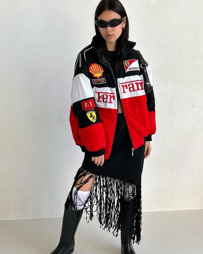 Red Ferrari F1 Racing Jacket