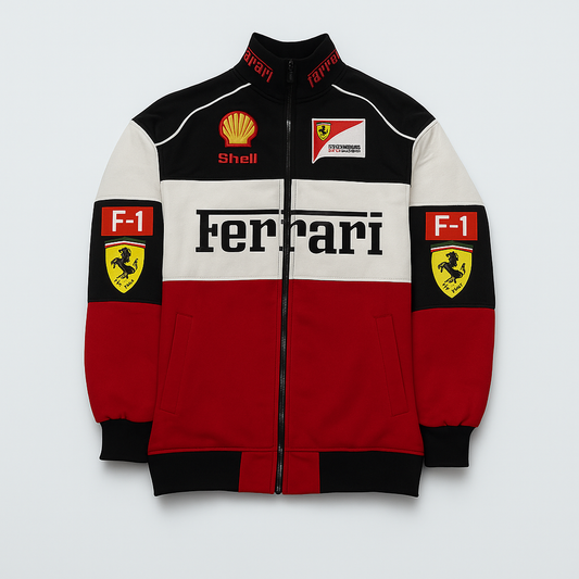 Ferrari Scuderia F1 Red Black White Track Jacket