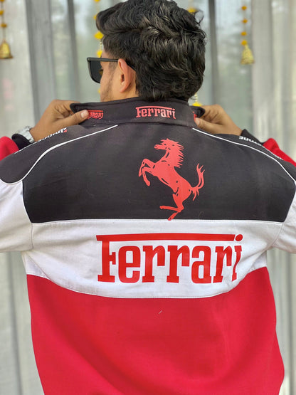Printed Trio Color Ferrari Racing Jacket
