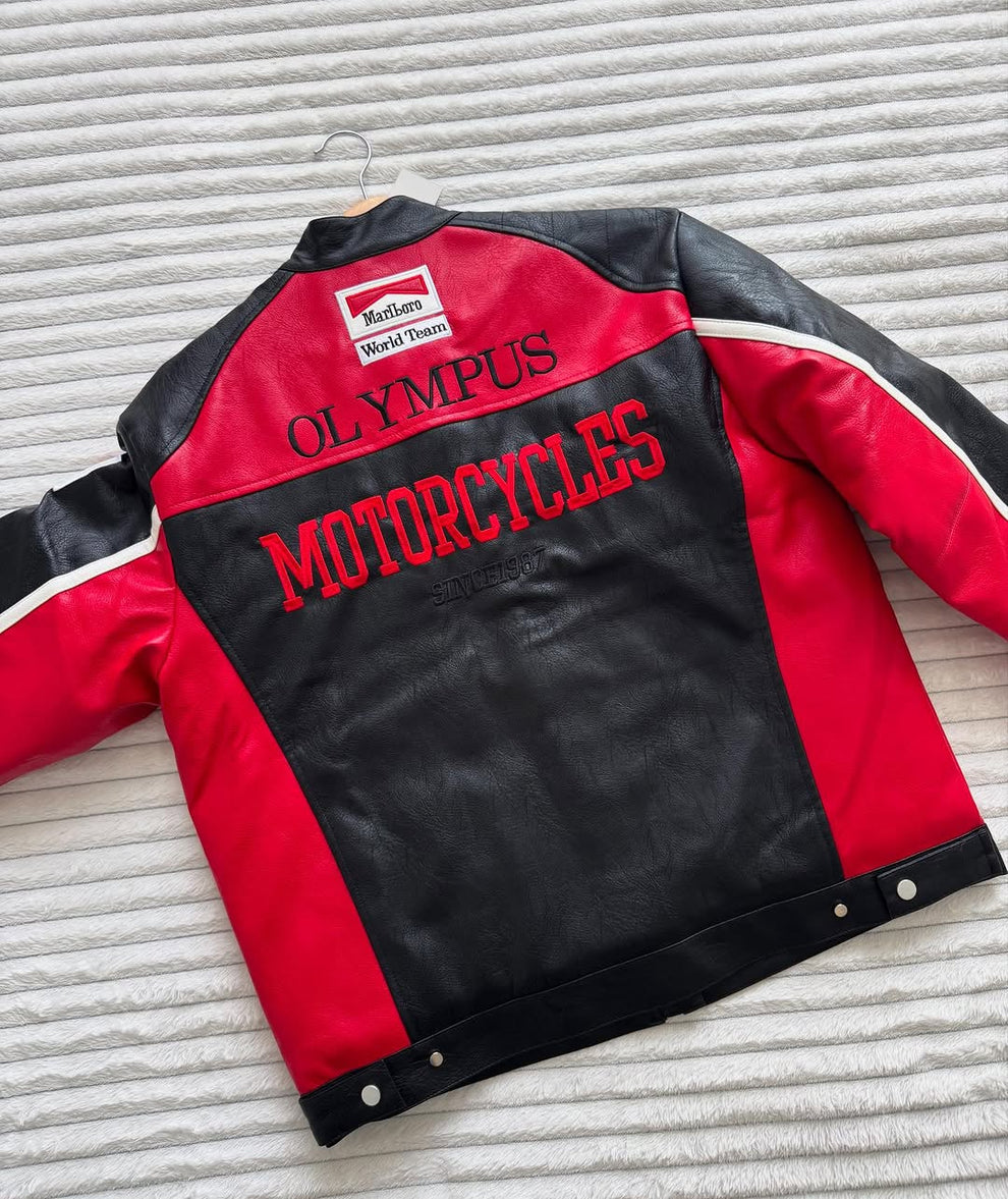 Ferrari Racing-Inspired Leather Jacket