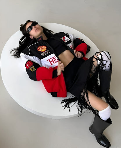 Red Ferrari F1 Racing Jacket